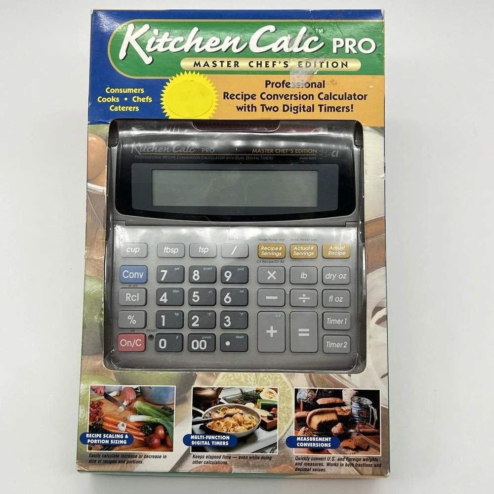 Kitchen Calc Pro Professional Recipe Conversion Calculator Master Chef Edition - Picture 1 of 3